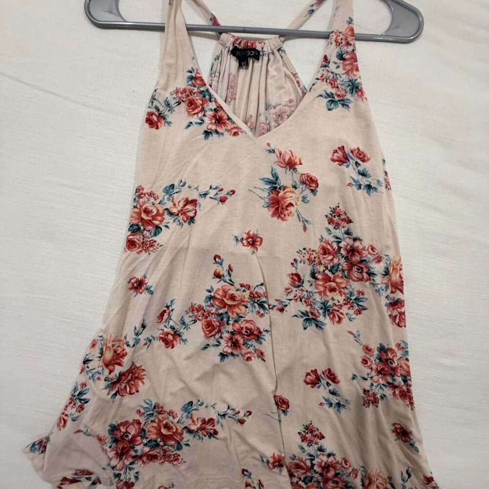 Papermoon Floral Print Halter Tank Top XS